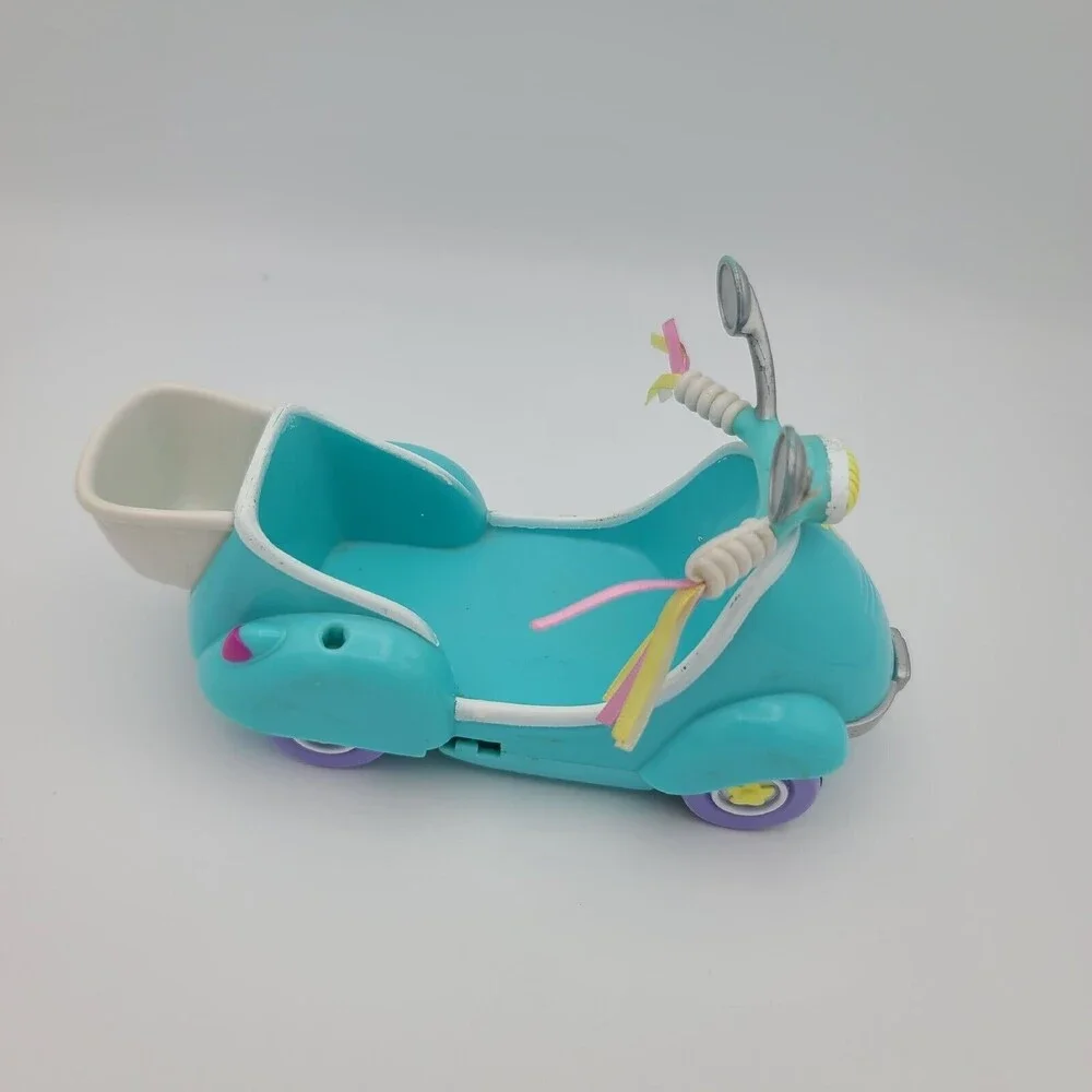 My Little Pony  Scooter Toy 7 Inch Blue Turquoise Ribbons 2004 Hasbro